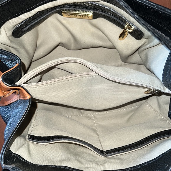 Valentina Black and Tan Shoulder Bag - Picture 7 of 13